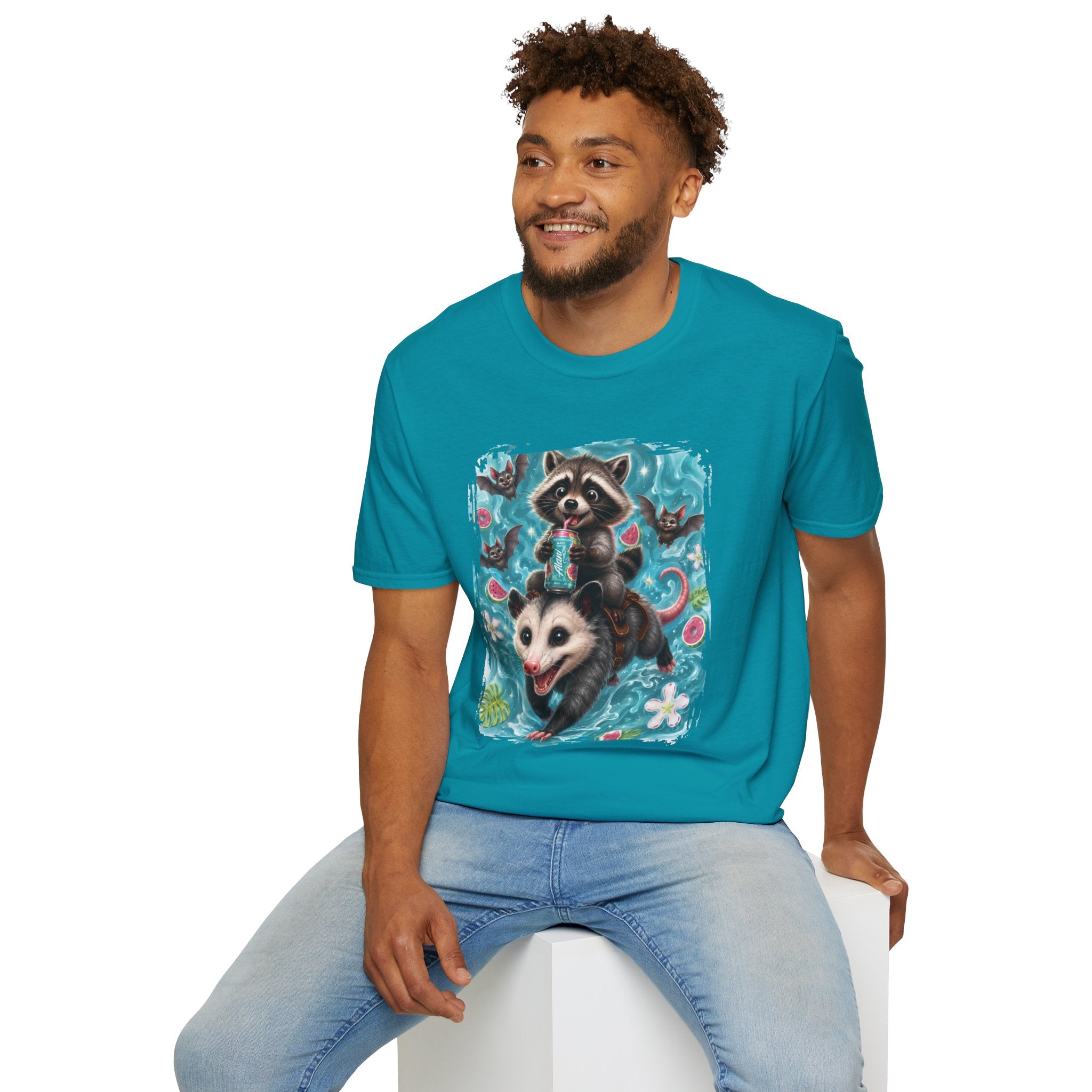 Raccoon Watermelon Summer T-Shirt — Cute Animal Graphic Tee