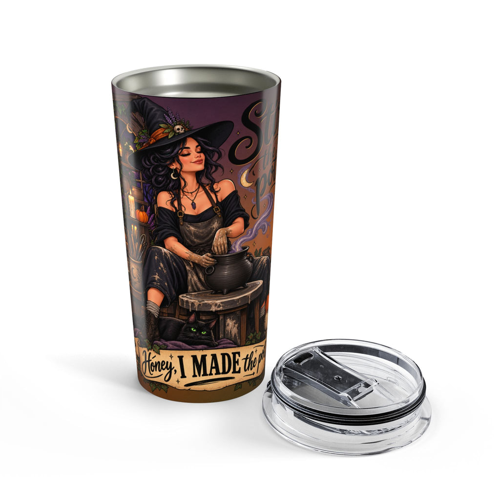 Witchy Autumn 20oz Tumbler – 'Honey, I Made the Brew' Halloween Travel Cup