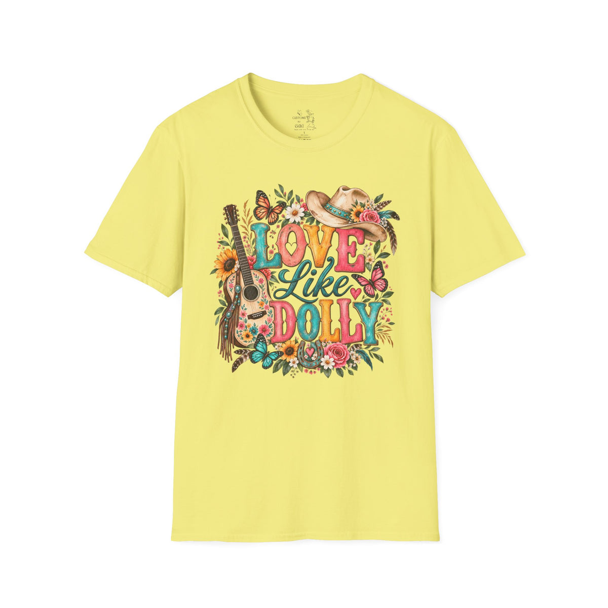 Love Like Dolly Floral Country Music T-Shirt
