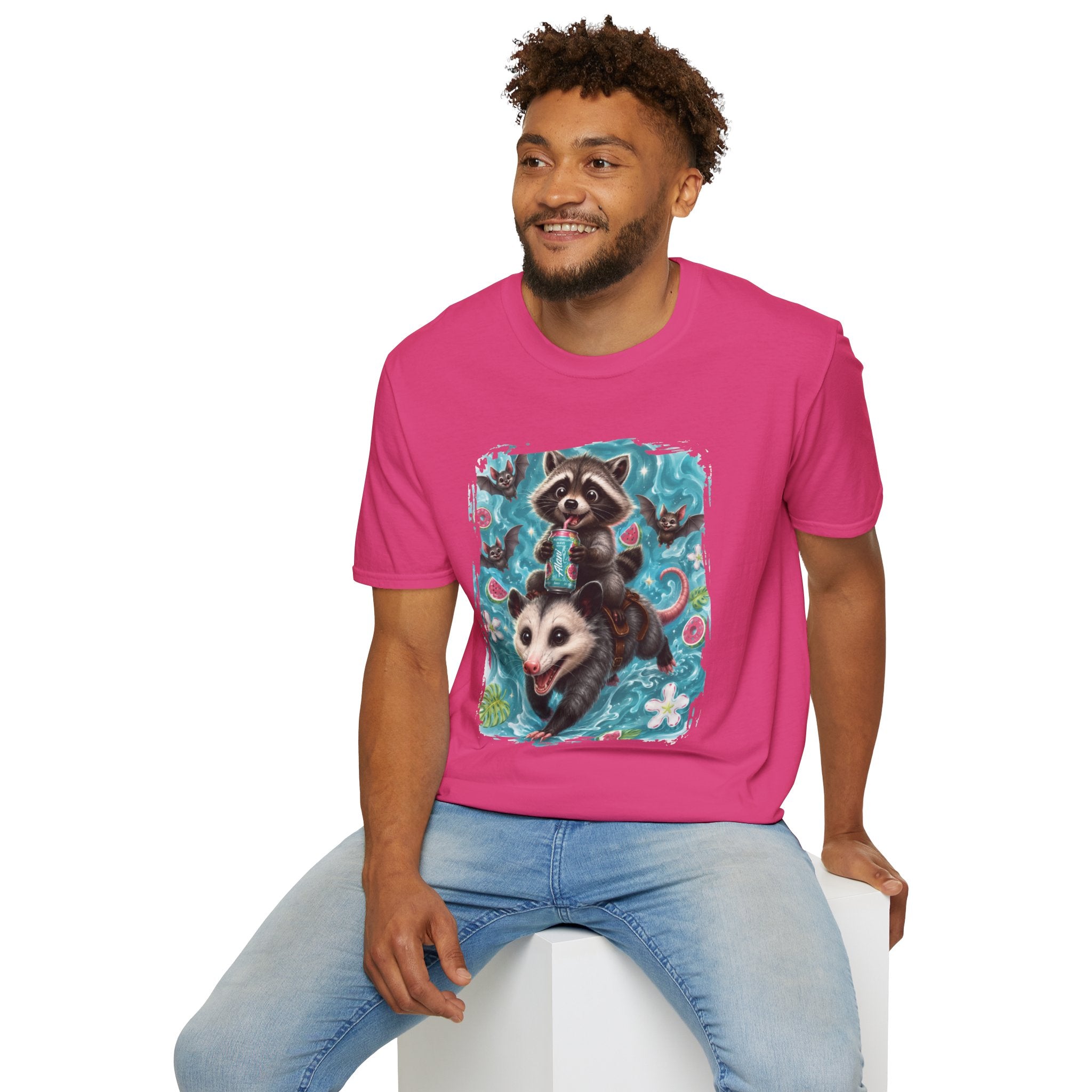 Raccoon Watermelon Summer T-Shirt — Cute Animal Graphic Tee