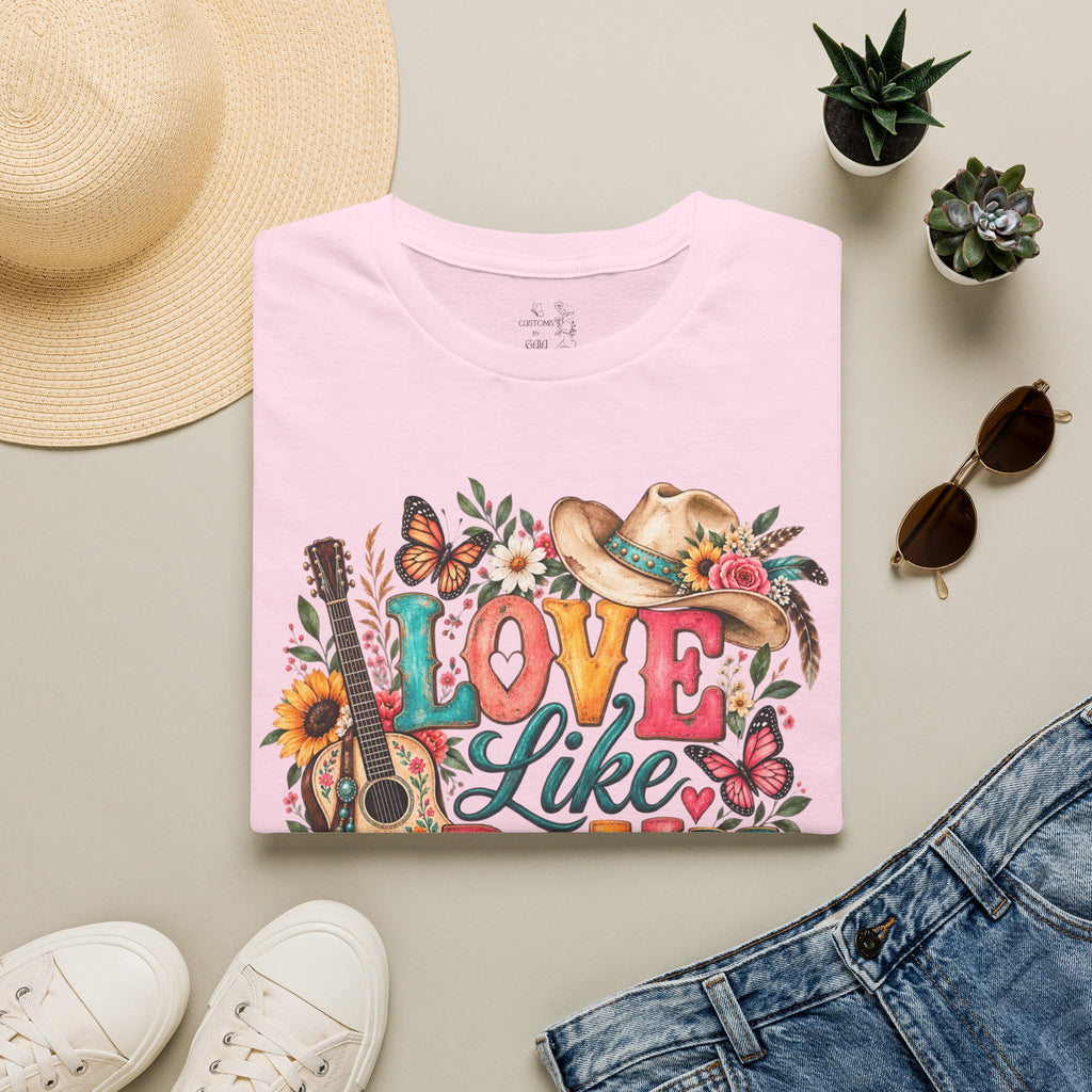Love Like Dolly Floral Country Music T-Shirt