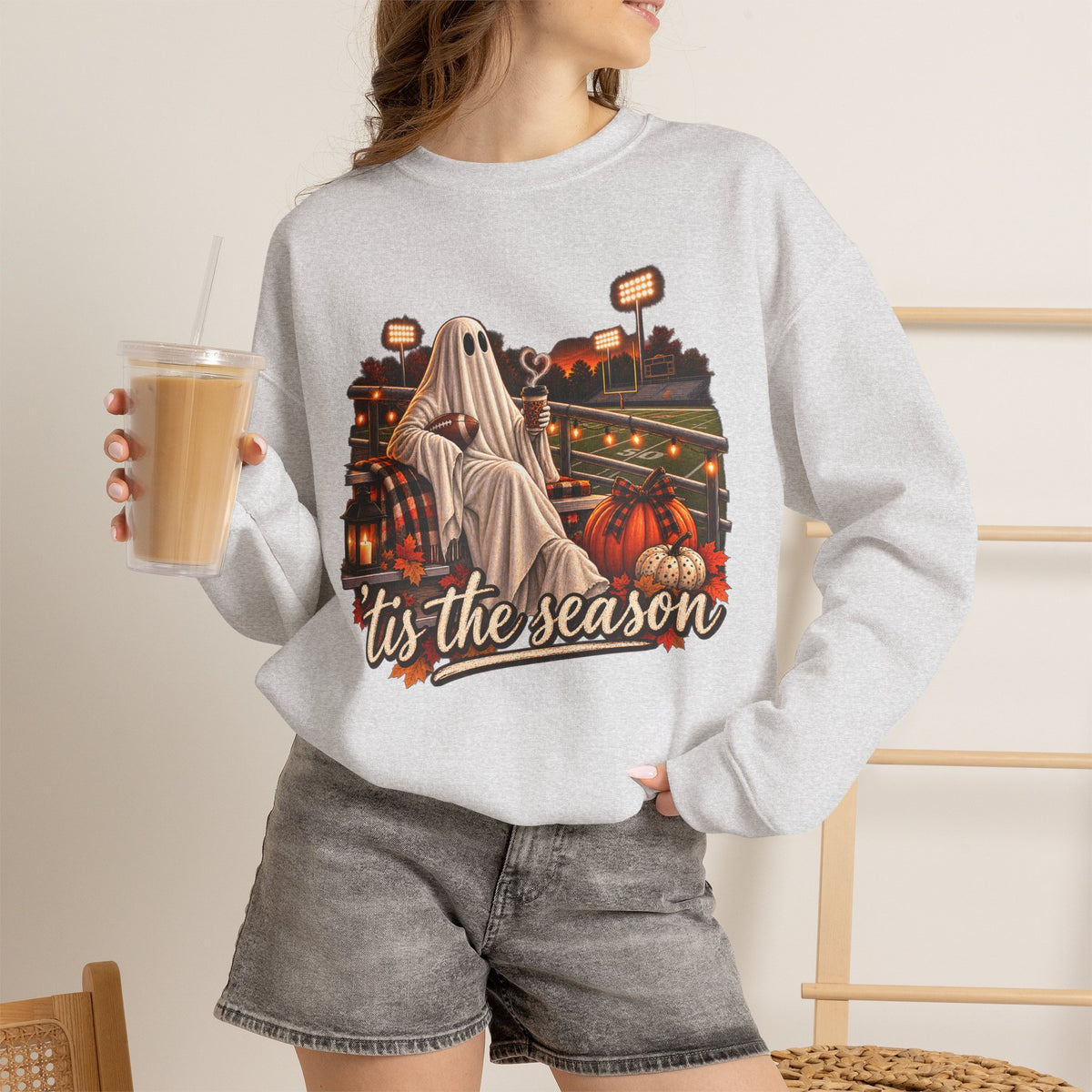 Halloween Ghost 'Tis the Season Crewneck Sweatshirt