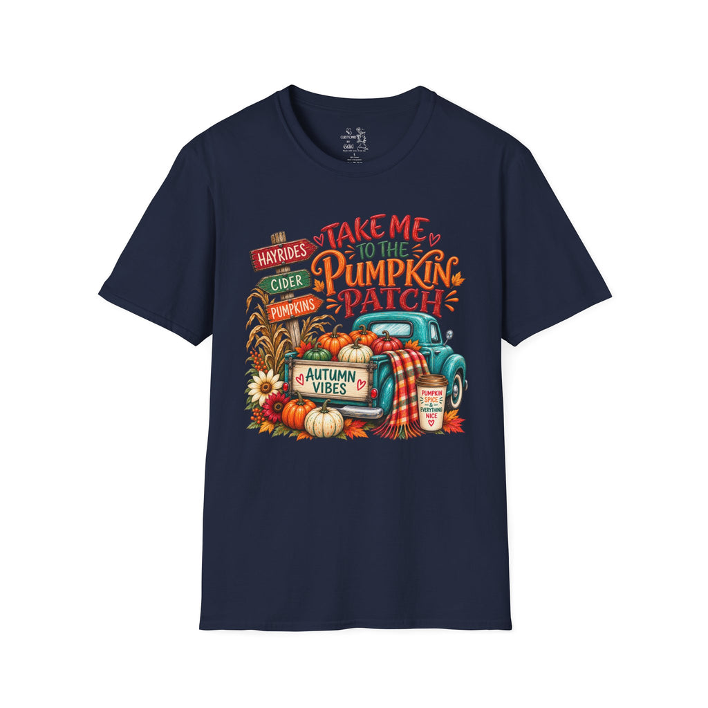 Pumpkin Patch T-Shirt — "Take Me to the Pumpkin Patch" Autumn Graphic Tee