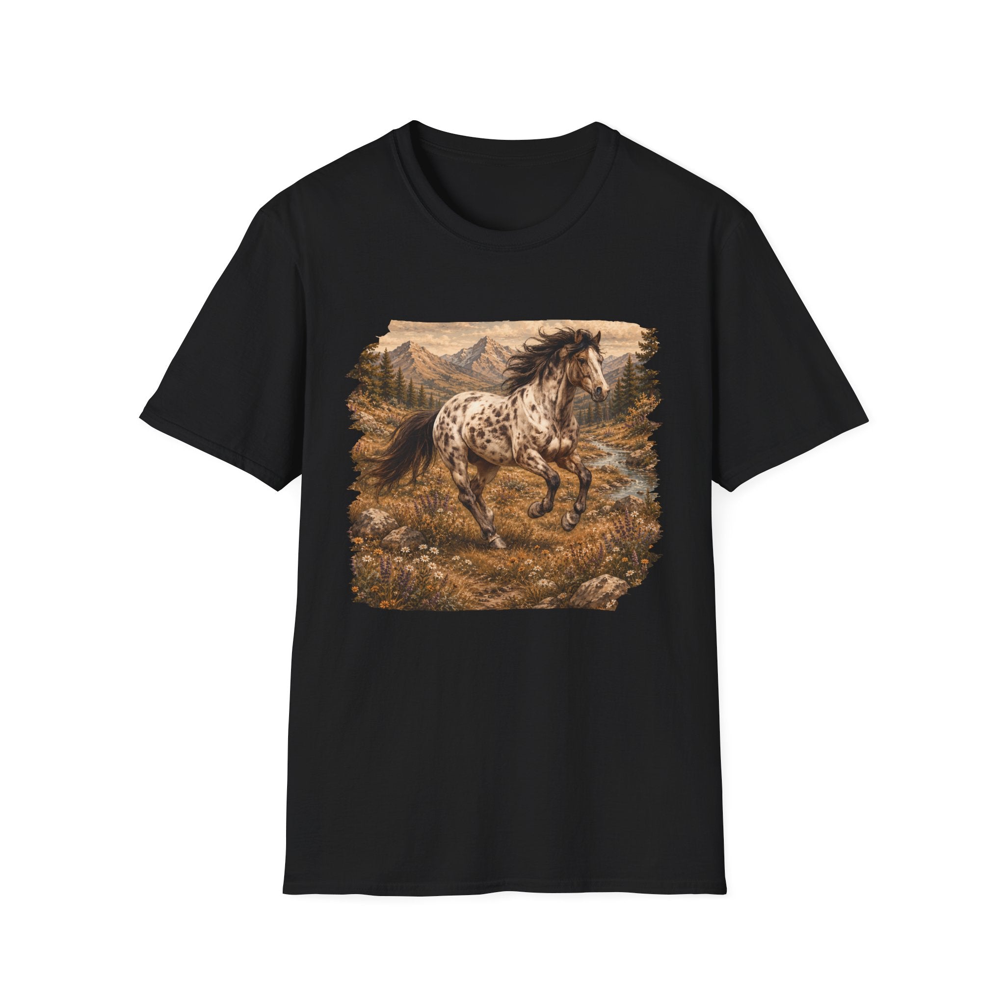 Appaloosa Horse T-Shirt — Vintage Mountain Run Western Tee