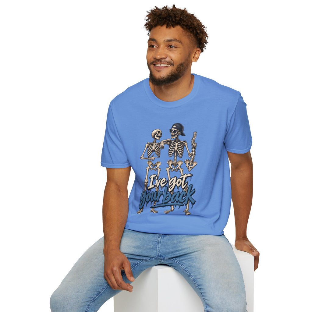 "I've Got Your Back" Skeleton T-Shirt — Funny Gothic/Halloween Friend Tee