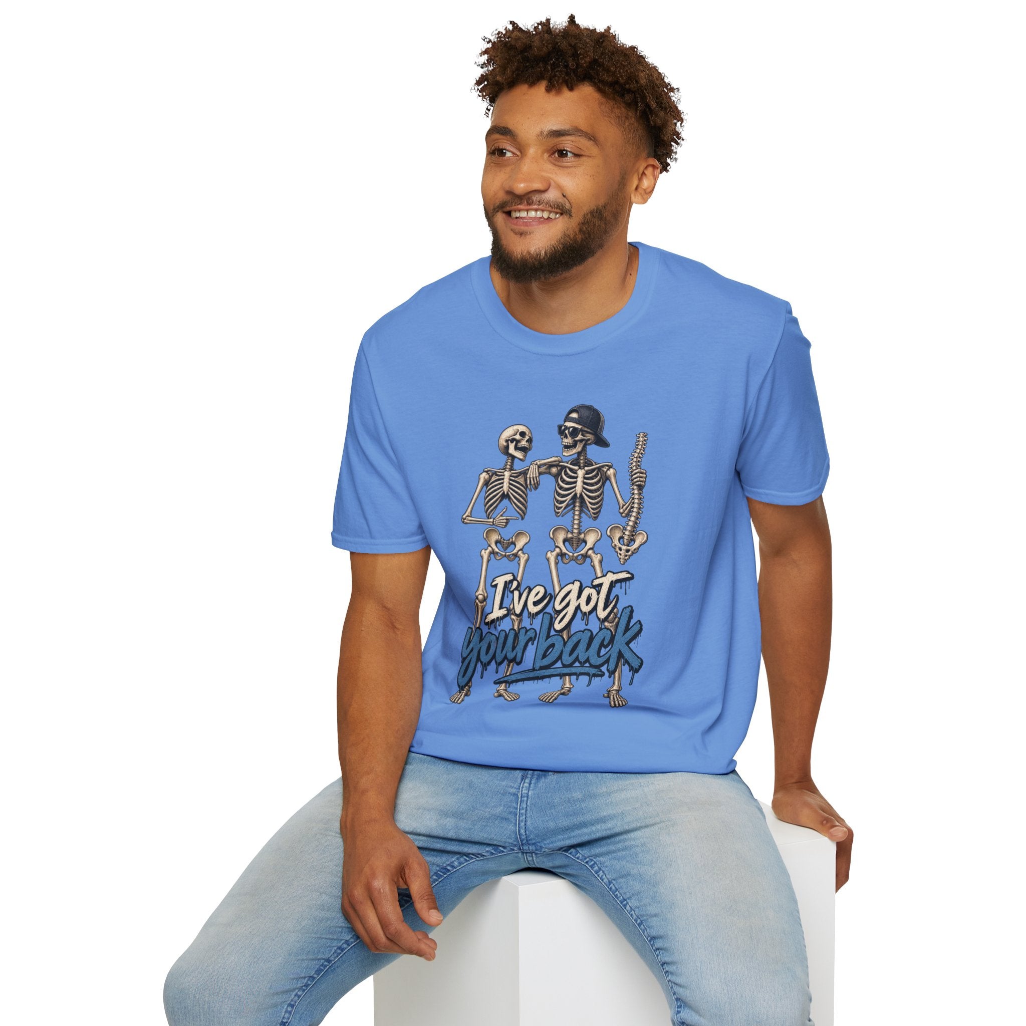 "I've Got Your Back" Skeleton T-Shirt — Funny Gothic/Halloween Friend Tee