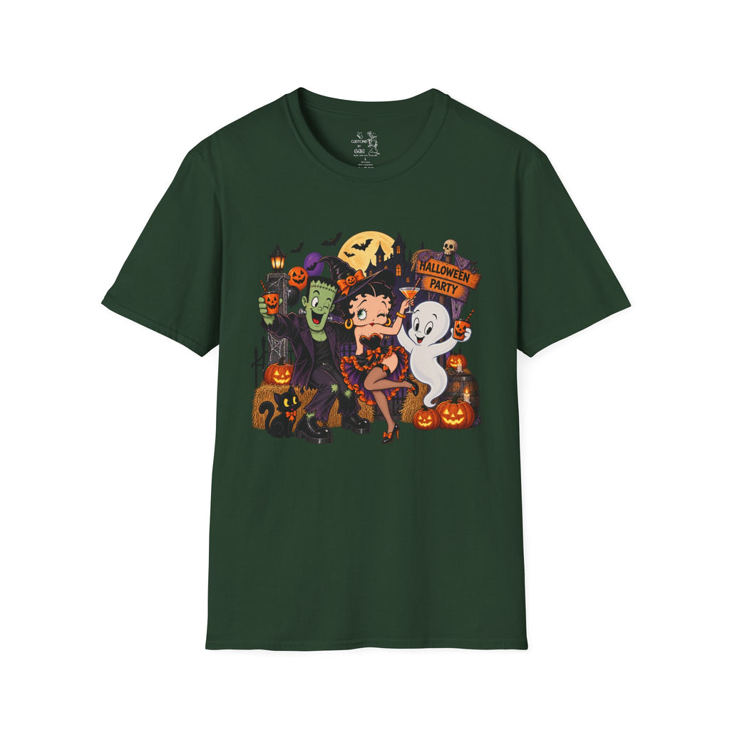 Halloween Party T‑Shirt — Betty Boop & Classic Cartoon Ghosts Costume Tee
