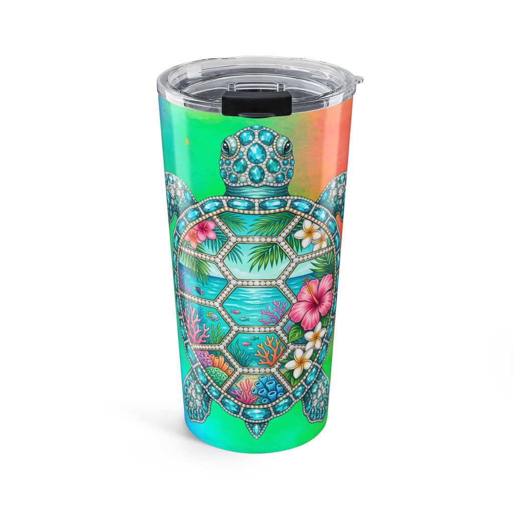 Sea Turtle 20oz Tumbler — Tropical Hibiscus Stainless Travel Cup