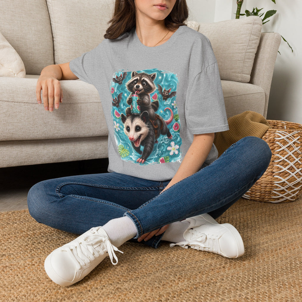 Raccoon Watermelon Summer T-Shirt — Cute Animal Graphic Tee