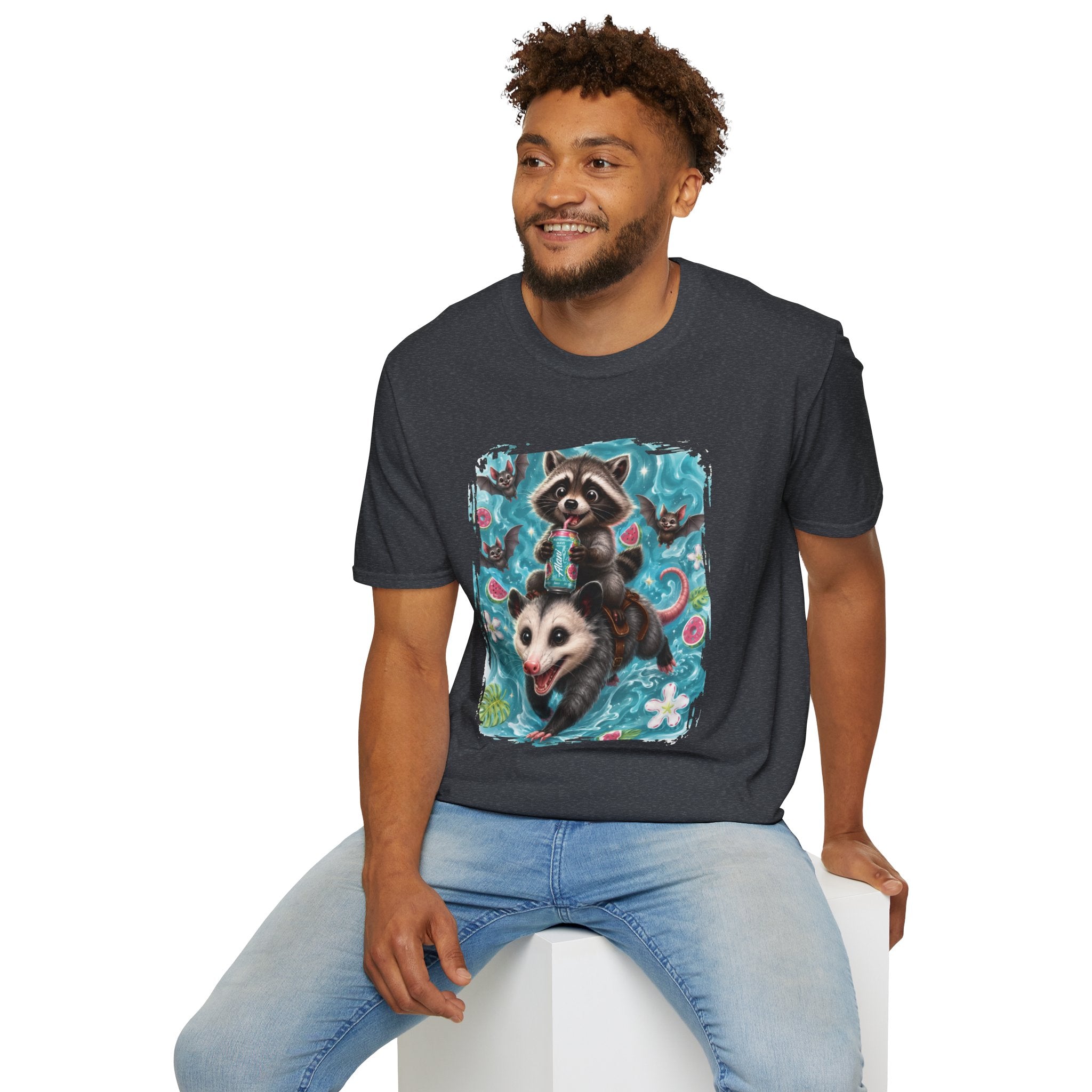 Raccoon Watermelon Summer T-Shirt — Cute Animal Graphic Tee