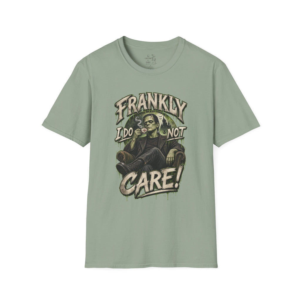 Frankly I Do Not Care T-Shirt — Retro Frankenstein Graphic Tee