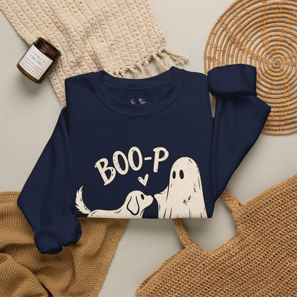 Boo-p Dog & Ghost Halloween Sweatshirt