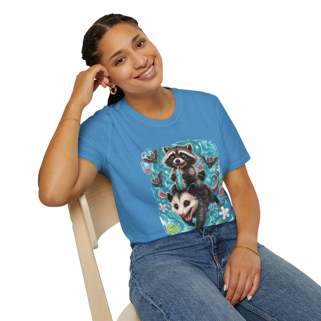 Raccoon Watermelon Summer T-Shirt — Cute Animal Graphic Tee