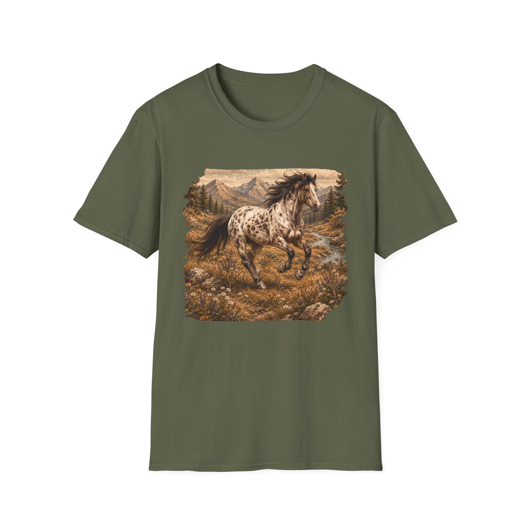 Appaloosa Horse T-Shirt — Vintage Mountain Run Western Tee