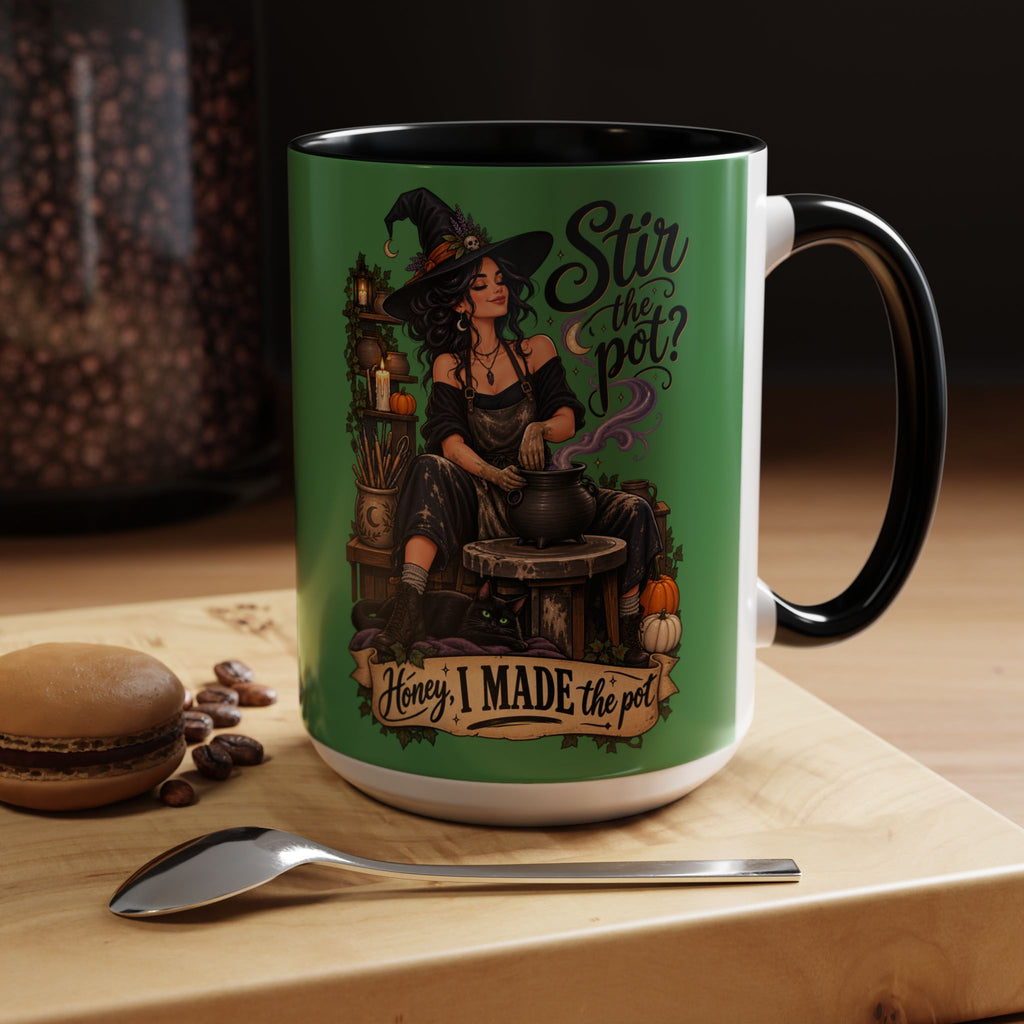Witchy Coffee Mug – "Stir the Pot? Honey, I Made the Pot" Accent Mug