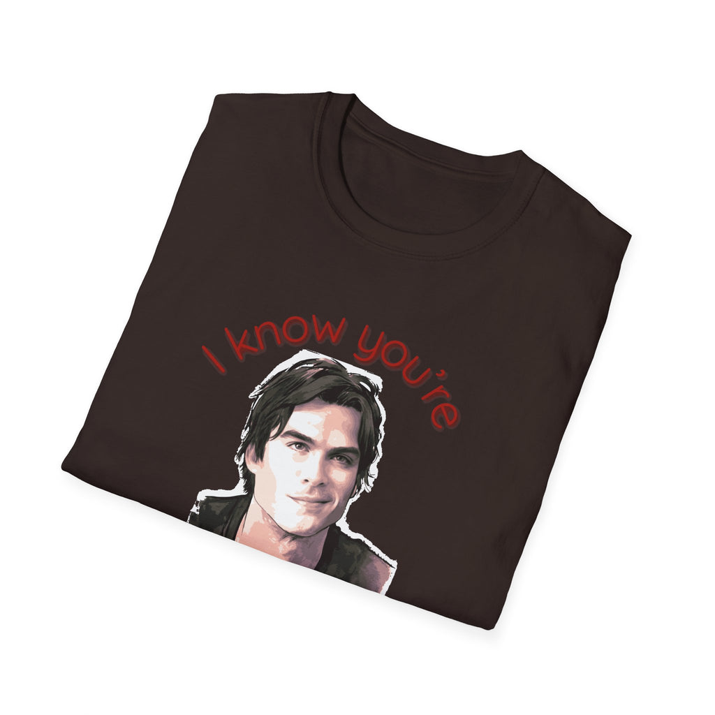 T-Shirt — "I know you're obsessed with me!" Portrait Graphic Tee