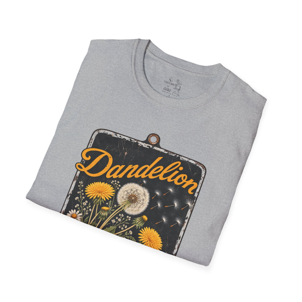 Dandelion Tee — "Born To Live Free, Ridin' On A Breeze" Vintage Floral T-Shirt