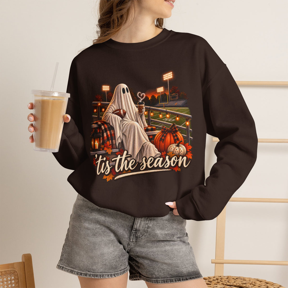 Halloween Ghost 'Tis the Season Crewneck Sweatshirt