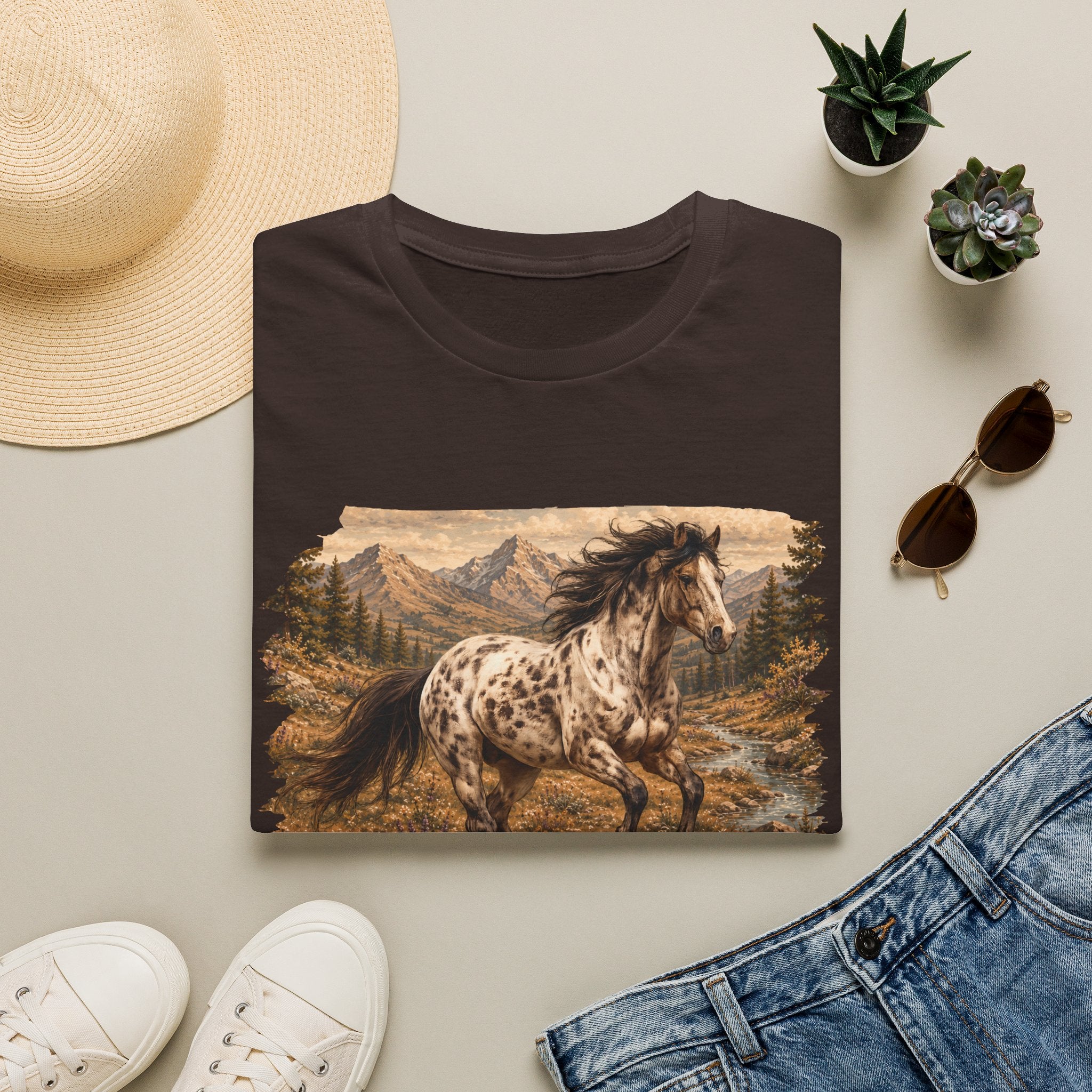 Appaloosa Horse T-Shirt — Vintage Mountain Run Western Tee