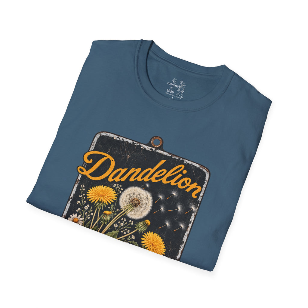 Dandelion Tee — "Born To Live Free, Ridin' On A Breeze" Vintage Floral T-Shirt