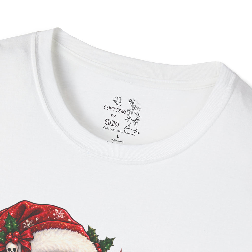 Christmas Goth T‑Shirt – "Still Spooky But With Glitter" Elf Girl Holiday Tee