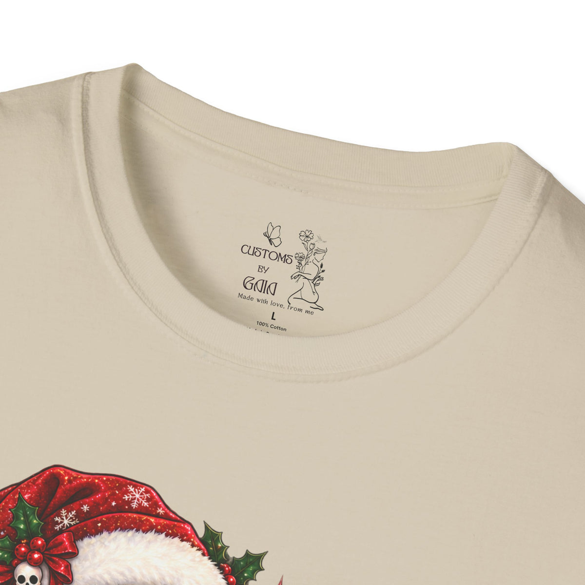 Christmas Goth T‑Shirt – "Still Spooky But With Glitter" Elf Girl Holiday Tee