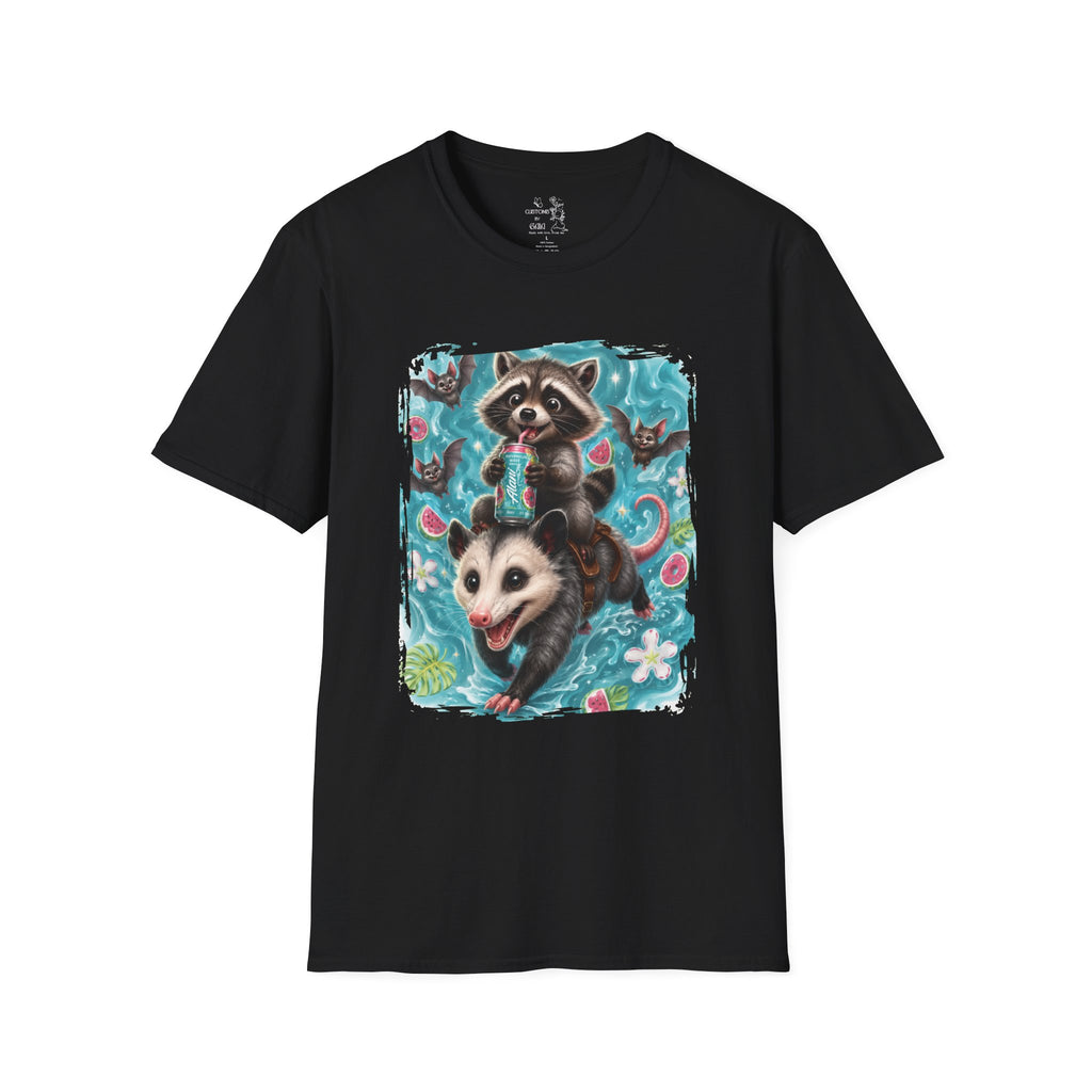 Raccoon Watermelon Summer T-Shirt — Cute Animal Graphic Tee