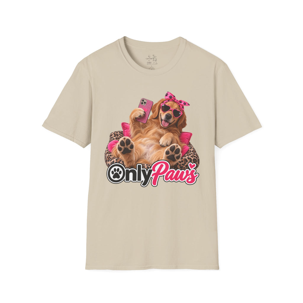 Only Paws Graphic T-Shirt — Cute Golden Retriever Selfie Design