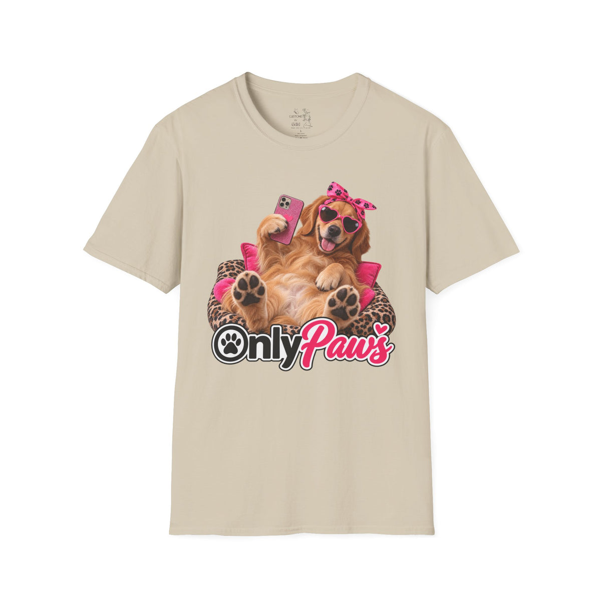 Only Paws Graphic T-Shirt — Cute Golden Retriever Selfie Design