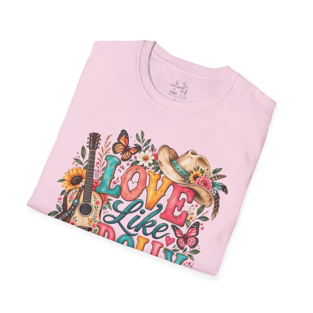 Love Like Dolly Floral Country Music T-Shirt
