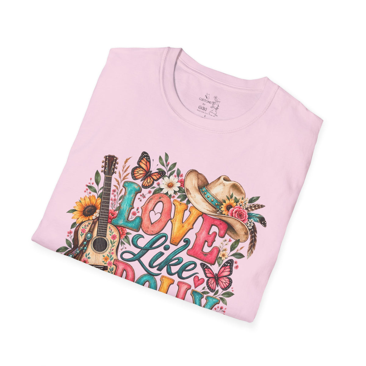 Love Like Dolly Floral Country Music T-Shirt