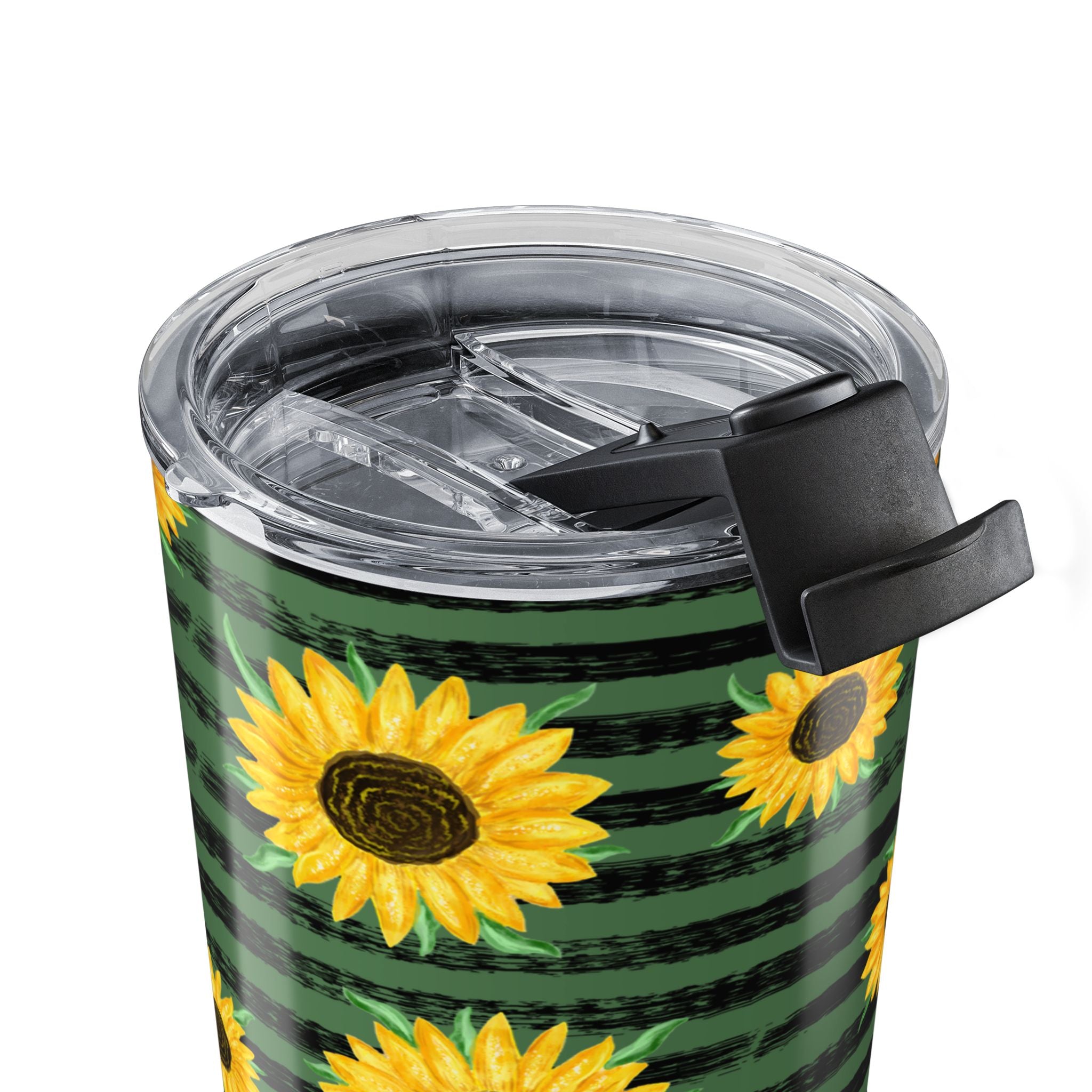 Copy of Sunflower Stripe 20oz Tumbler — Insulated Travel Cup (Green)