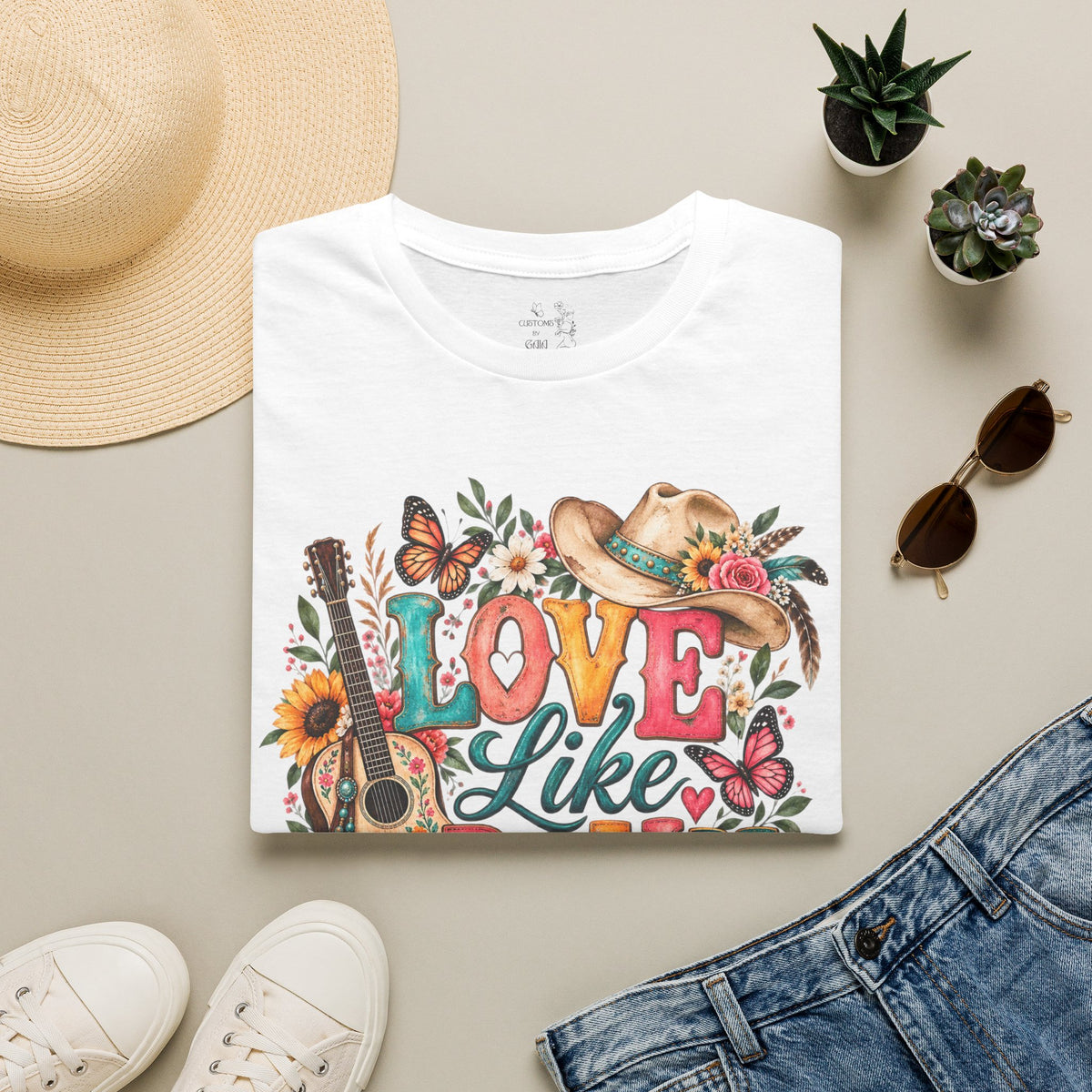 Love Like Dolly Floral Country Music T-Shirt