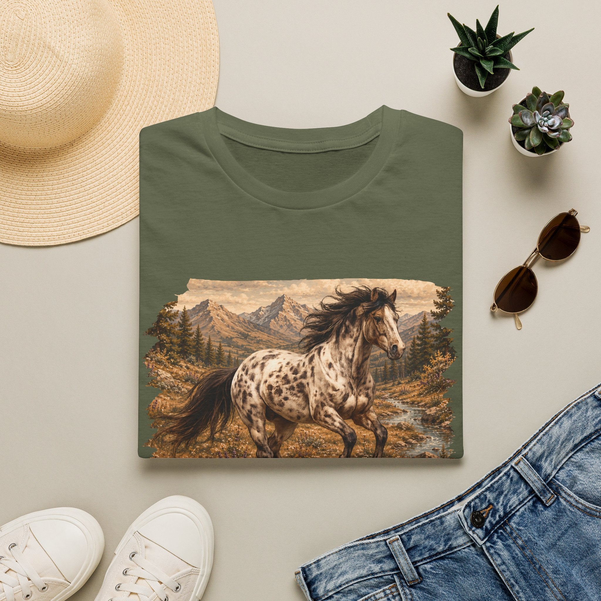 Appaloosa Horse T-Shirt — Vintage Mountain Run Western Tee