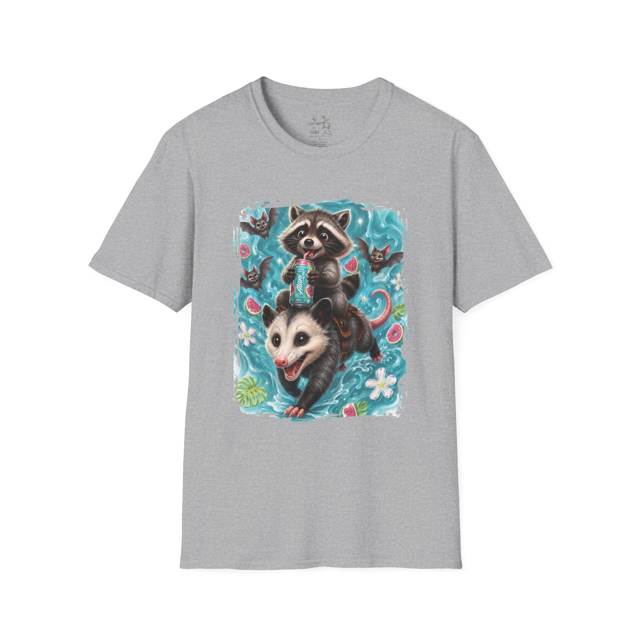 Raccoon Watermelon Summer T-Shirt — Cute Animal Graphic Tee