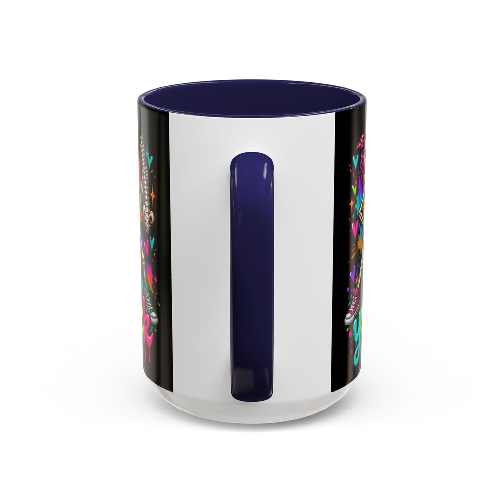 "I’ve Got Your Back" Skeleton Coffee Mug — Colorful Gothic Accent 11/15oz