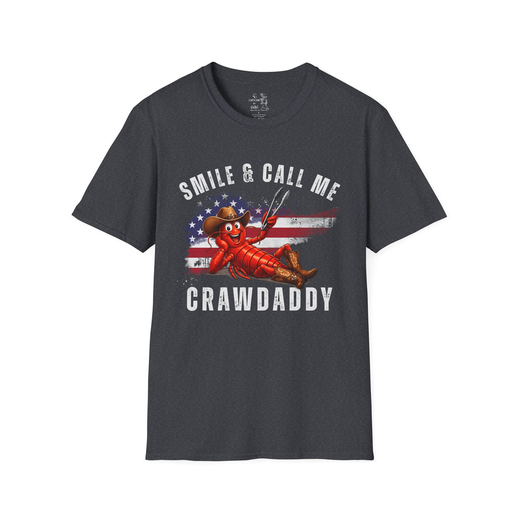 Crawfish T-Shirt — "Smile & Call Me Crawdaddy" Patriotic Cajun Tee