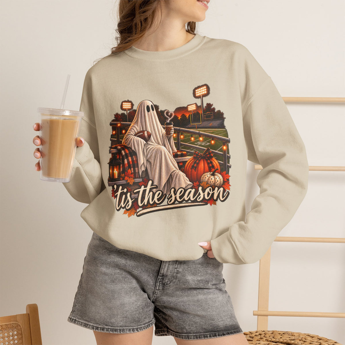 Halloween Ghost 'Tis the Season Crewneck Sweatshirt