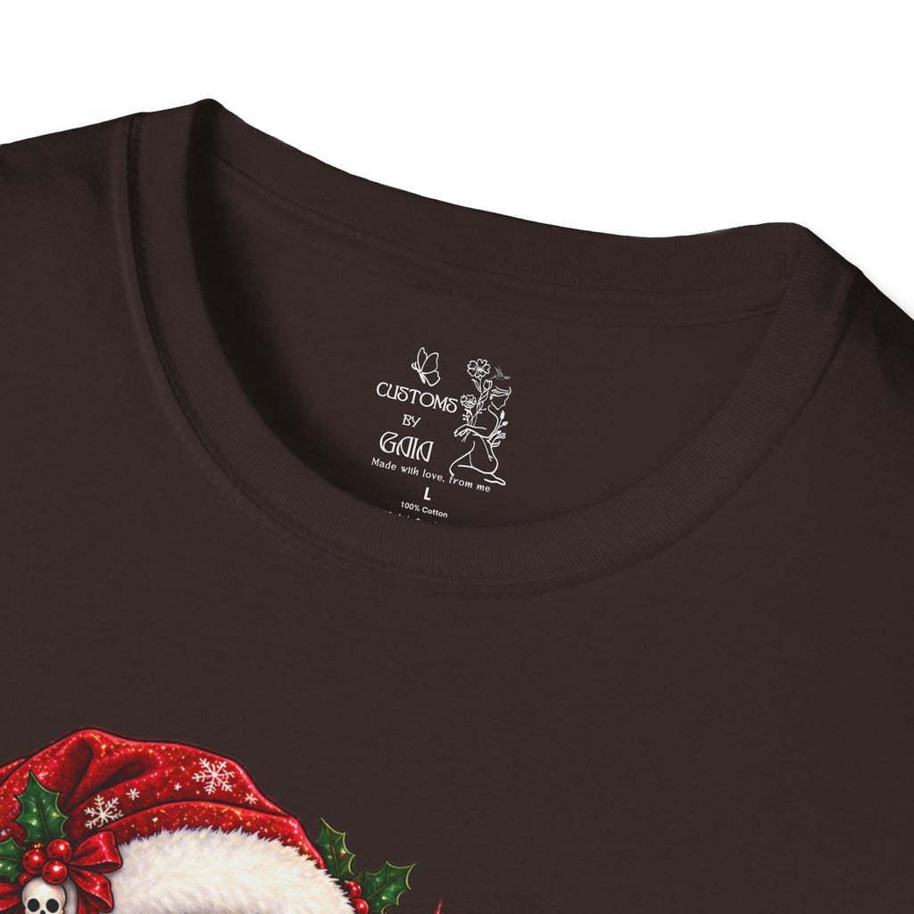 Christmas Goth T‑Shirt – "Still Spooky But With Glitter" Elf Girl Holiday Tee