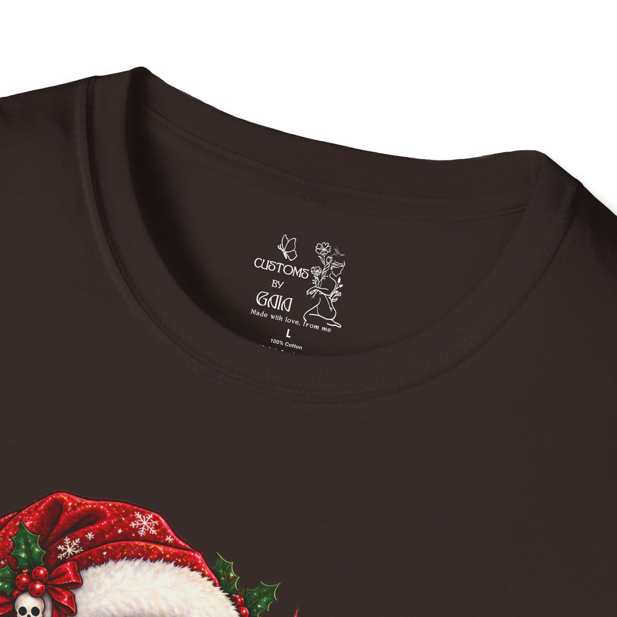 Christmas Goth T‑Shirt – "Still Spooky But With Glitter" Elf Girl Holiday Tee