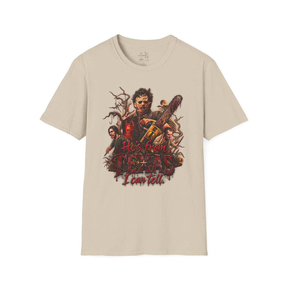 Horror Movie Chainsaw T-Shirt — "He’s My Friend I Can Tell" Graphic Tee