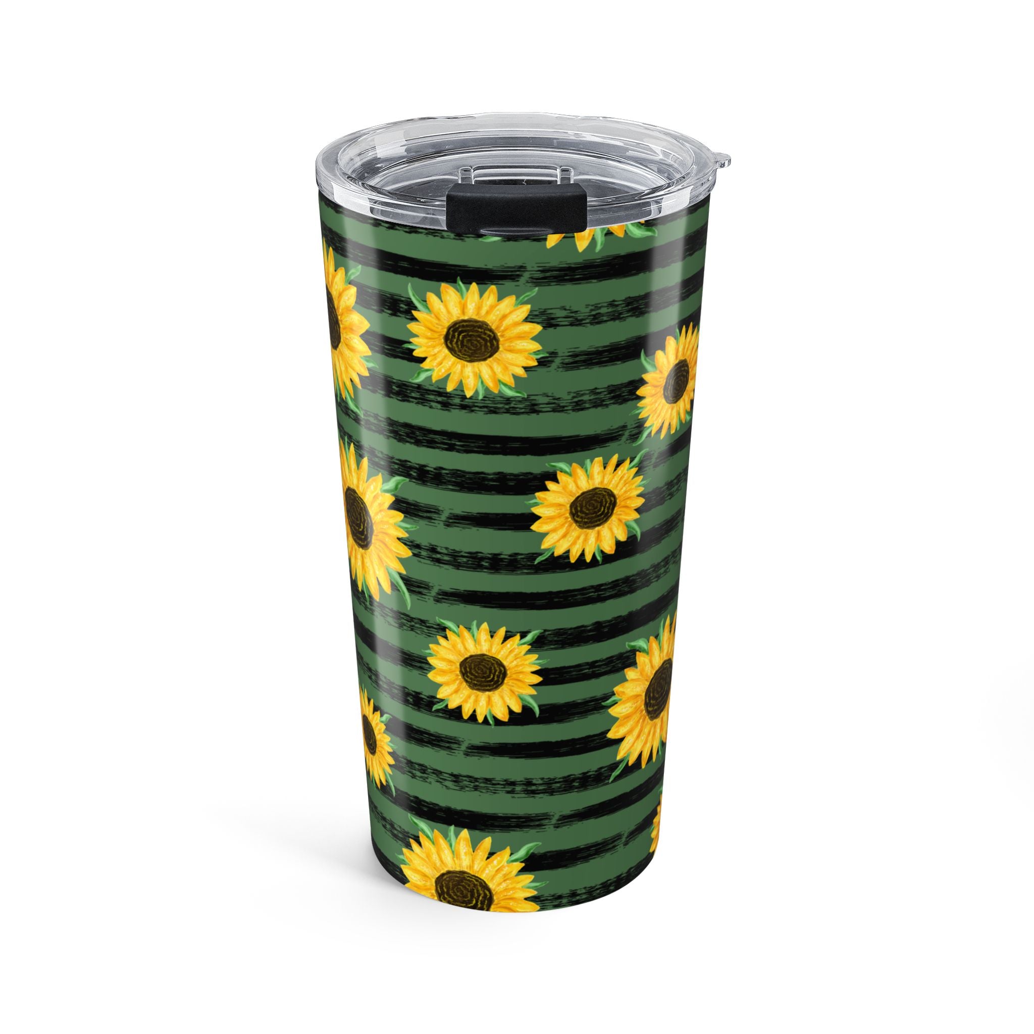 Copy of Sunflower Stripe 20oz Tumbler — Insulated Travel Cup (Green)