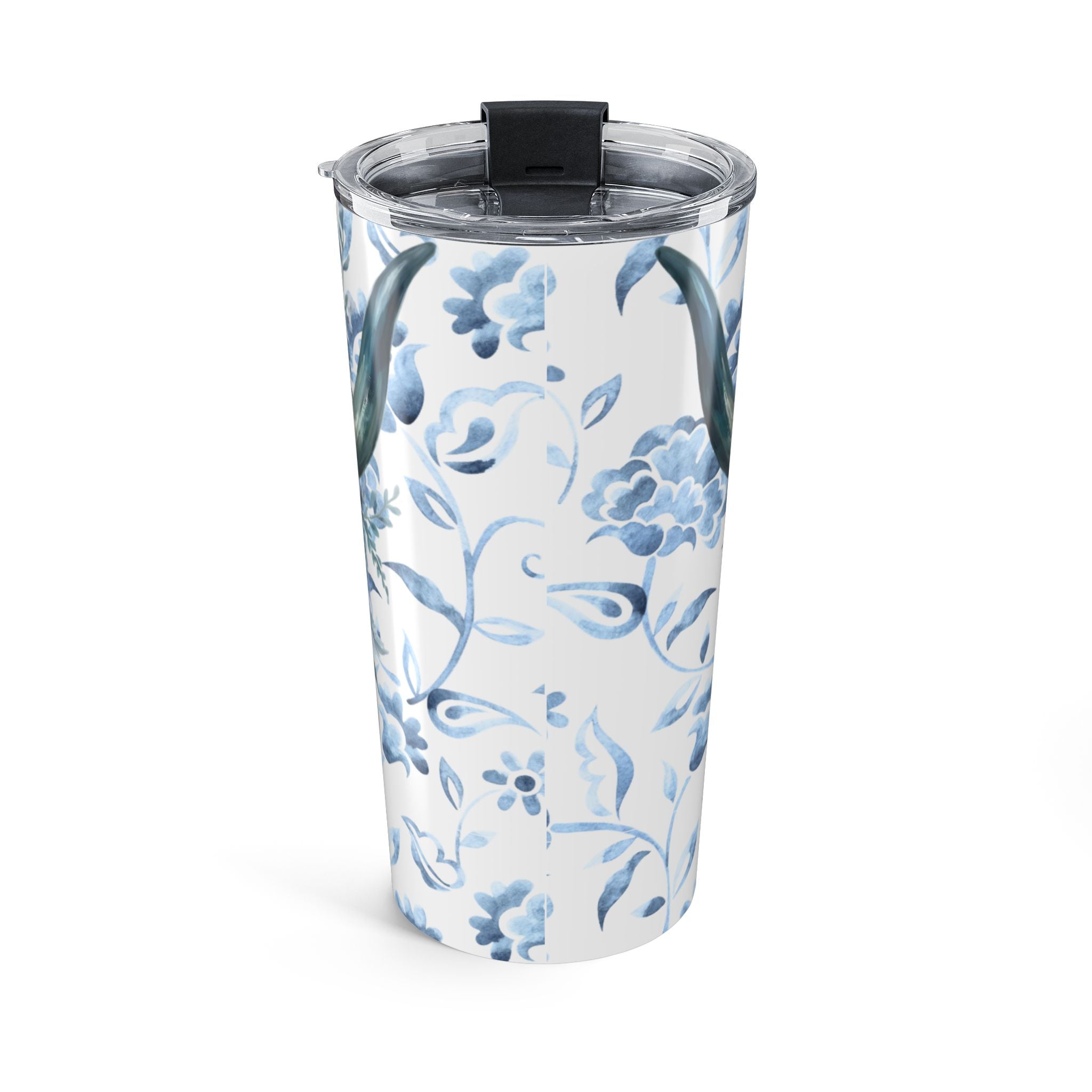 20oz Floral Bull Skull Tumbler — Southwestern Floral Travel Cup