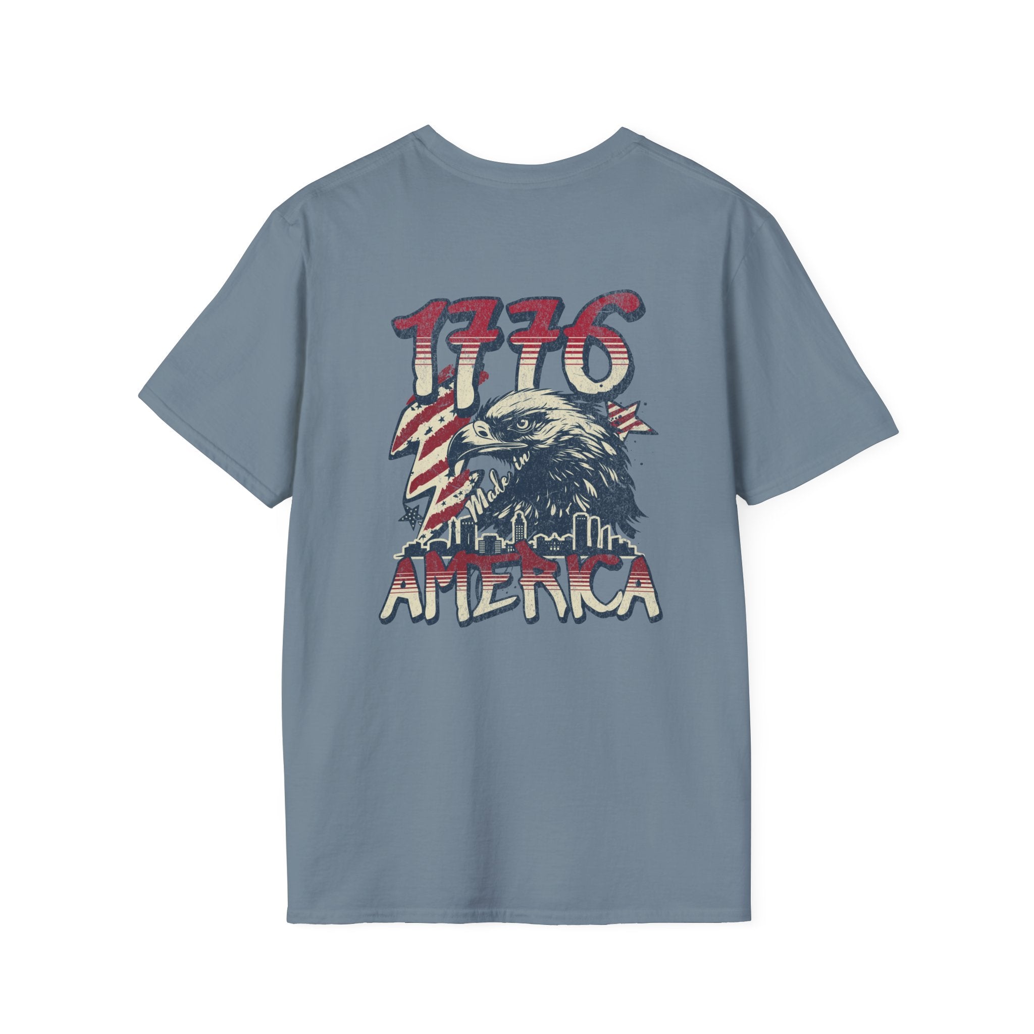 Patriotic “American Dad” Tee — Vintage Flag Cowboy Hat Dad T-Shirt