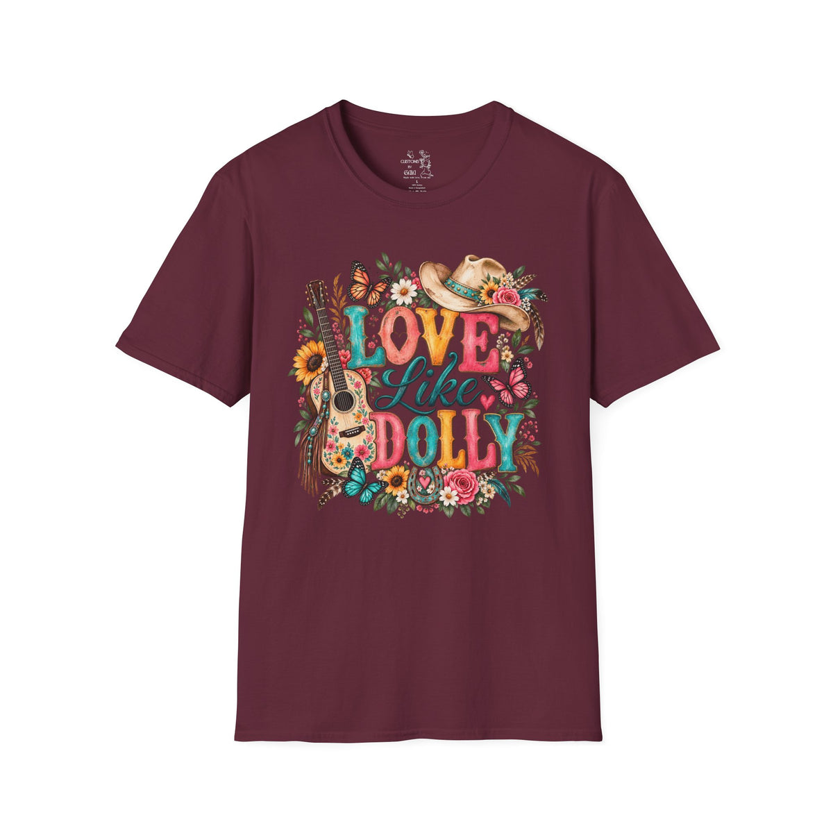Love Like Dolly Floral Country Music T-Shirt