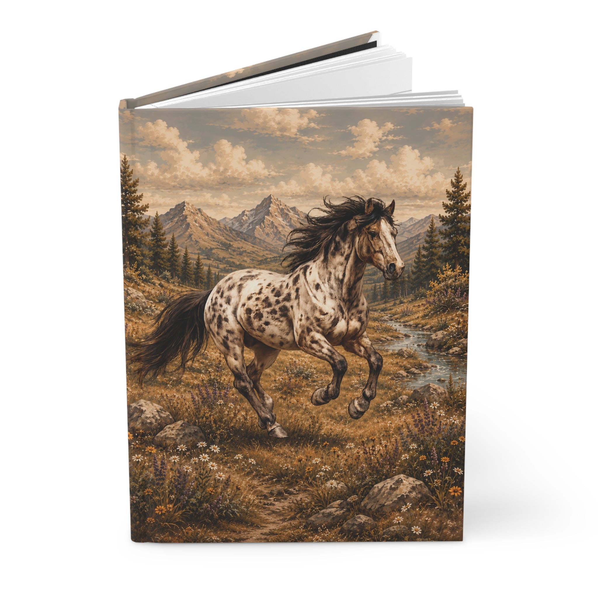 Appaloosa Horse Hardcover Journal — Mountain Meadow Writing Notebook