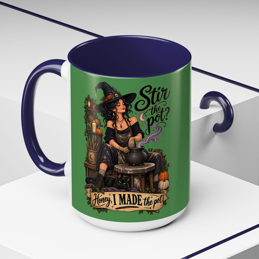 Witchy Coffee Mug – "Stir the Pot? Honey, I Made the Pot" Accent Mug