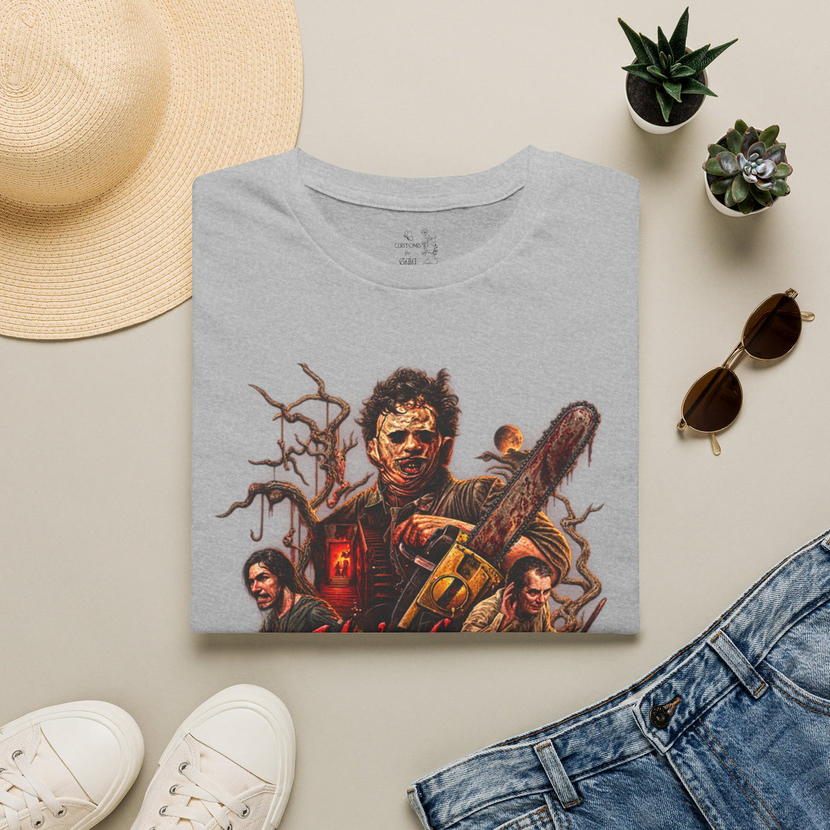 Horror Movie Chainsaw T-Shirt — "He’s My Friend I Can Tell" Graphic Tee