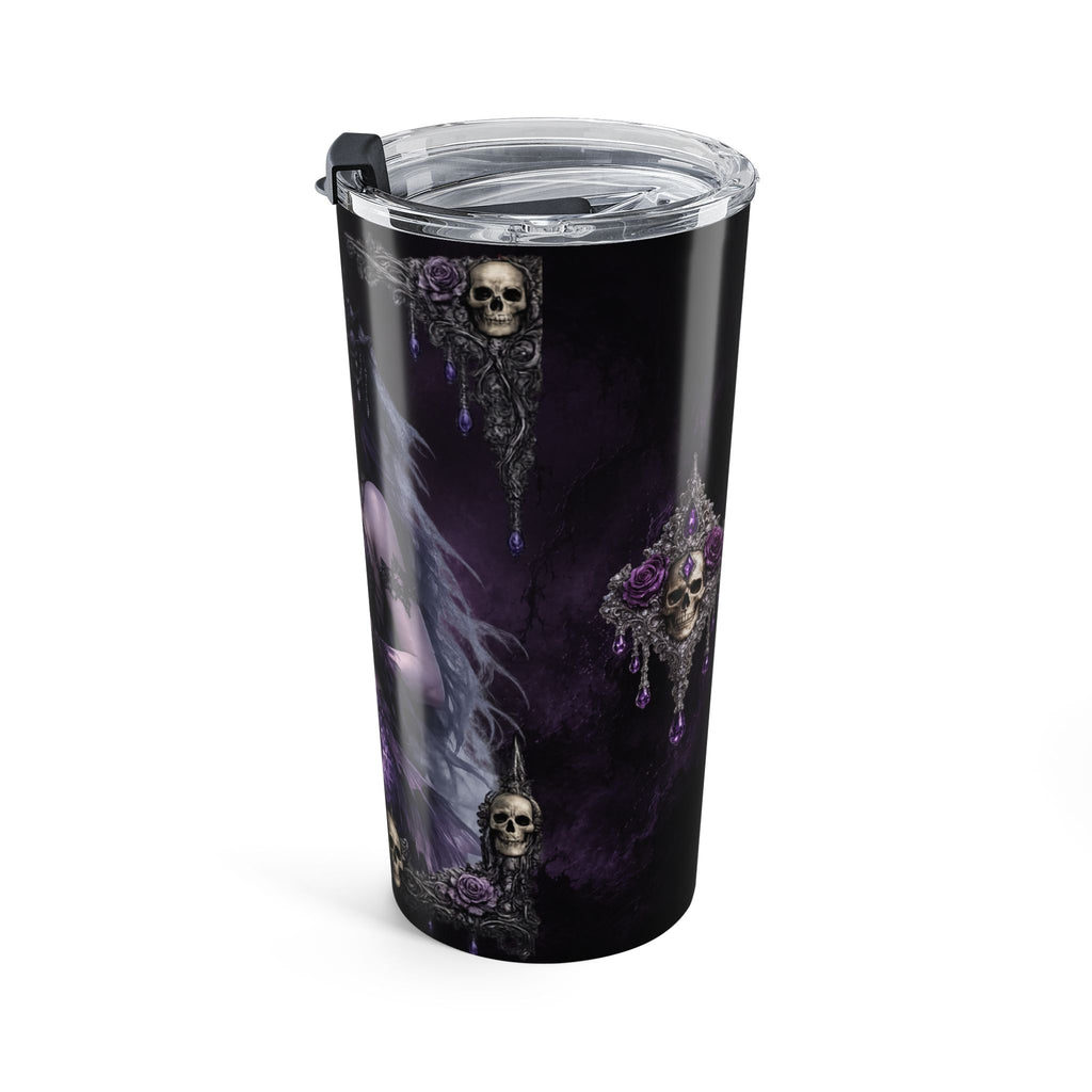 20oz Gothic Skull Siren Tumbler – Dark Fantasy Coffee Cup