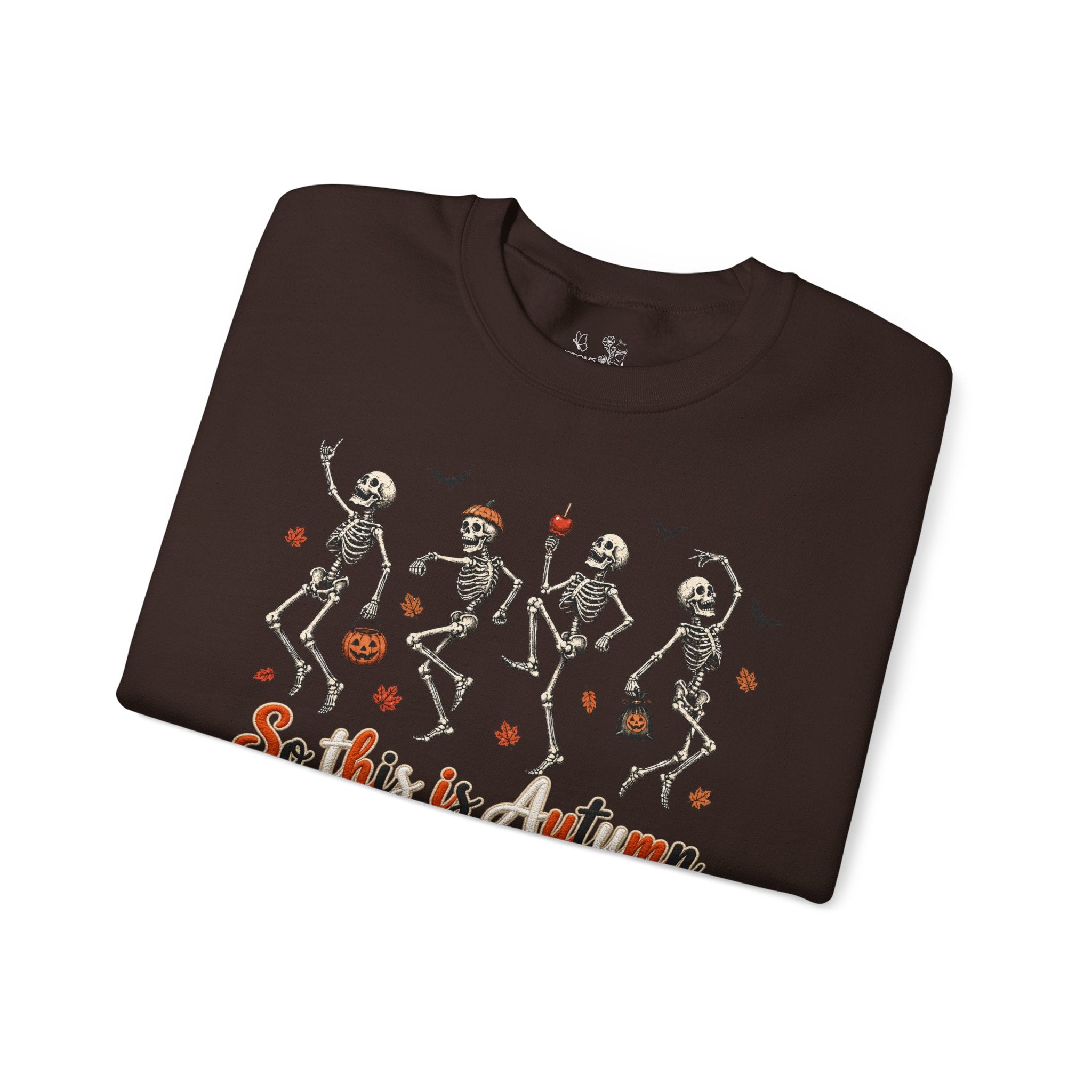 Autumn Skeleton Dance Sweatshirt — "So this is autumn" Cozy Fall Crewneck